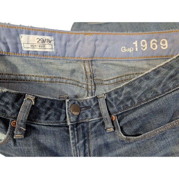 Gap 1969 Sexy Boot Denim Jeans 29/8r - 32x33 - Picture 9 of 11